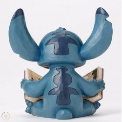 Statuette résine STITCH avec son livre d'histoire de canards - Jim Shore - Enesco