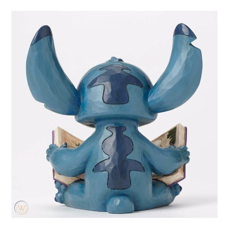 Statuette résine STITCH avec son livre d'histoire de canards - Jim Shore - Enesco