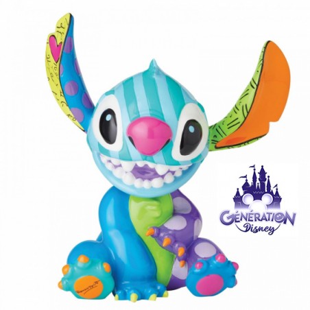 Statue résine STITCH assis, collection Britto - ENESCO 41cm