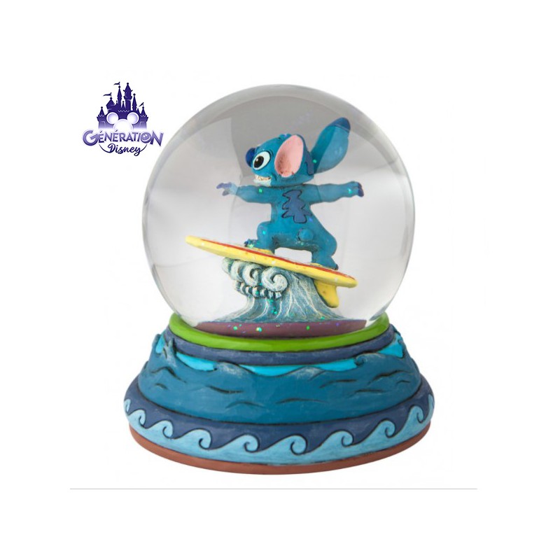 Boule à neige Stitch surfeur - Enesco by Jim Shore - 13cm