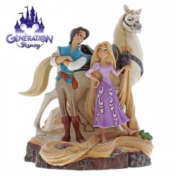 Statue résine Raiponce, Flynn, Pascal et Maximus "Live Your Dream" Enesco