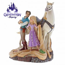 Statue résine Raiponce, Flynn, Pascal et Maximus "Live Your Dream" Enesco