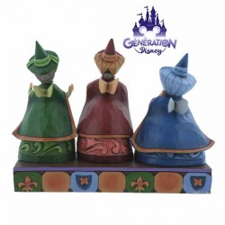 Statue résine des 3 fées marraines d'Aurore "Royal Guests" Enesco by Jim Shore