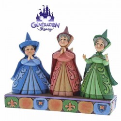 Statue résine des 3 fées marraines d'Aurore "Royal Guests" Enesco by Jim Shore