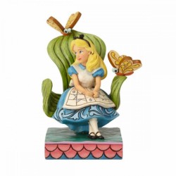 Statuette résine Alice, dans son fauteuil feuilles - Enesco by Jim Shore 14cm