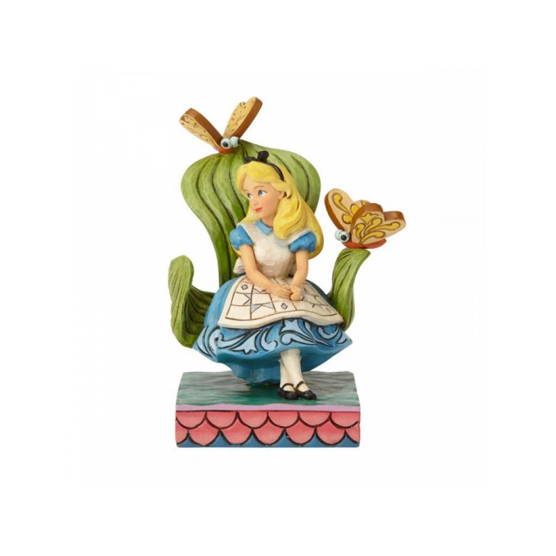 Statuette résine Alice, dans son fauteuil feuilles - Enesco by Jim Shore 14cm
