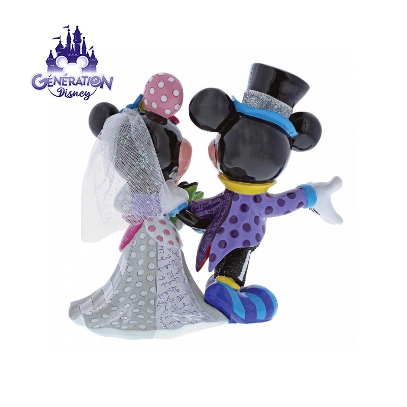 Figurines résine Mickey et Minnie mariés - Enesco by Britto