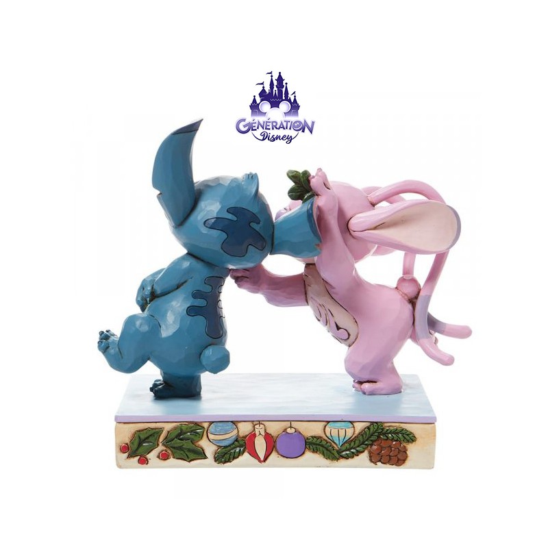 Statue résine Stitch et Angel Noël "Mistletoe Kiss" - Enesco by Jim Shore