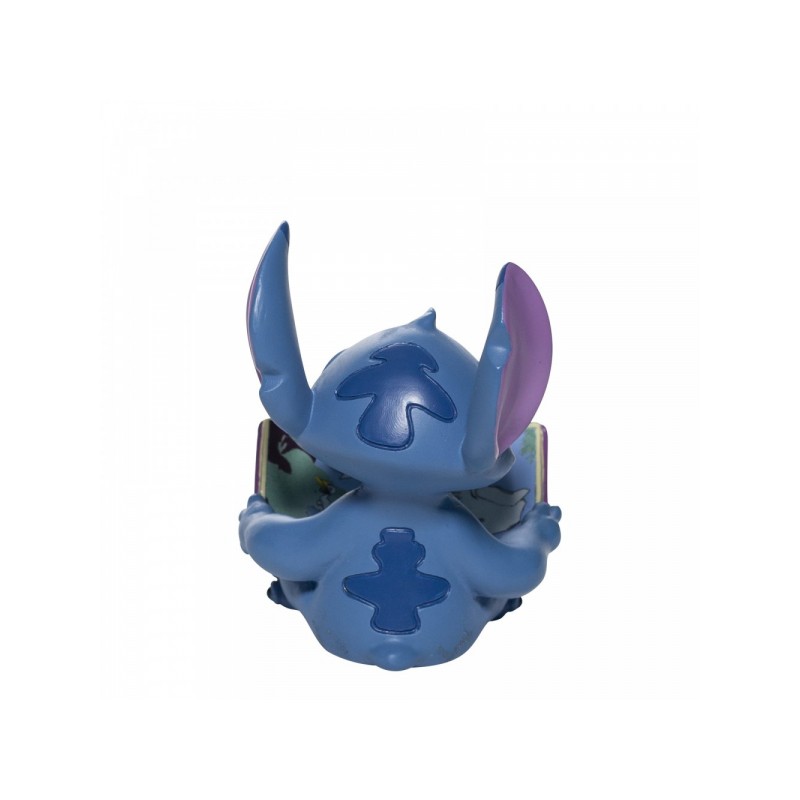 Statuette résine STITCH avec son livre d'histoire de canards