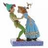Statuette résine Wendy essayant d'embrasser Peter Pan (An unexpected kiss)